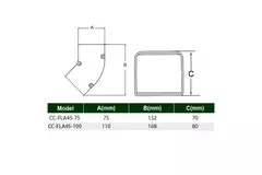 ClimaConnect 45° Flachbogen für Montageschacht 100 mm - RAL 9010