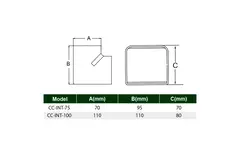 ClimaConnect Innenbogen für Montagekanal 75 mm - RAL 9010