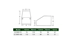 ClimaConnect Endstück für Montageschacht 100 mm - RAL 9010