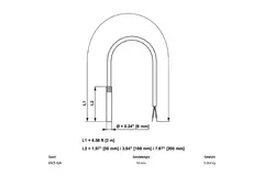 Belimo Kabeltemperaturfühler NTC10k (10k2) 50x6 mm - 2 Meter - 01CT-1LH