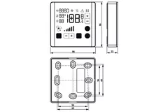 Belimo Raumbediengerät für CO₂, Feuchte und Temperatur - ePaper Touch Display - MP-Bus - P-22RTM-1800D-1