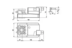 Belimo modulierender Ventilantrieb mit Anschlussklemmen 24V - 2-10V - 20 Nm - SM24A-SR-TP
