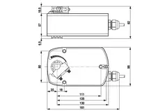 Belimo Regelventilantrieb mit Federrücklauf 24V - 2-10V - MP-Bus - 4 Nm - LF24-SR