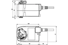 Belimo Drehventilantrieb mit Federrücklauf 24V - öffnen/schliessen - 2.5 Nm - TF24