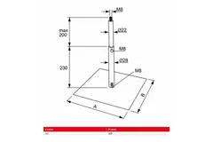 Econox verstellbare Spiro-Rohrstütze - 300x300 mm
