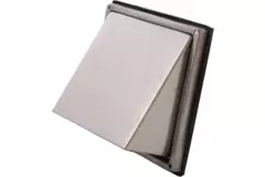 Edelstahl-Frontgitter 100 mm mit Rückschlagklappe für hohen Einlass - EL-SS-BD100 SS