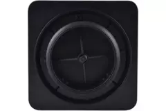 ClimaConnect Design-Ventil, quadratisch, Ø 125 mm – schwarz