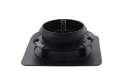 ClimaConnect Design-Ventil, quadratisch, Ø 125 mm – schwarz