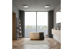 ClimaConnect Design-Ventil, quadratisch, Ø 125 mm – weiß