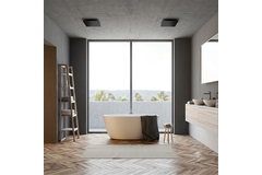 ClimaConnect Design-Ventil, quadratisch, Ø 125 mm – schwarz