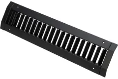 ClimaConnect-Kanalgitter, doppelt verstellbar, 225 × 75 mm, für Rohre von 160 bis 400 mm – RAL 9005