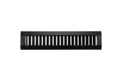 ClimaConnect-Kanalgitter, doppelt verstellbar, 525 × 75 mm, für Rohre von 160 bis 400 mm – RAL 9005