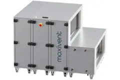 Maxivent WTW-Lüftungsgeräte mit Wärmerad, 12600 m³/h, mit Warmwasser- und Kaltwasserregister, horizontal links – RHE 12600 H WKJL T 01