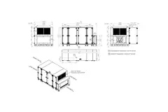 Maxivent WTW-Lüftungsgeräte mit Gegenstromwärmetauscher, 5000 m³/h, mit Warmwasserregister, horizontal links – PHE 5000 H WOJL T 01