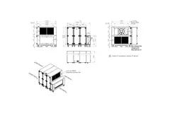 Maxivent WTW-Lüftungsgeräte mit Wärmerad, 5000 m³/h, mit Warmwasserregister, horizontal links – RHE 5000 H WOJL T 01