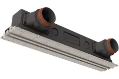 Ergovent, einbaubares, rahmenloses Liniengitter, 1050 mm, mit Anschlussdurchmesser 125 mm – Klimaanlage – 2 Schlitze