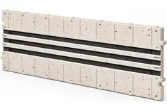 Ergovent-Zwischenstück für modulare, einsteckbare Liniengitter 1050 mm – 3 Schlitze