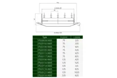 ClimaConnect-Kanalgitter, doppelt verstellbar, 325 × 75 mm, für Rohre von 160 bis 400 mm – RAL 9005