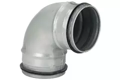 Kurzer Wickelfalz Bogen 90° Ø 80mm