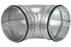 Kurzer Wickelfalz Bogen 90° Ø 80mm