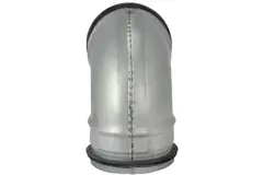 Kurzer Wickelfalz Bogen 90° Ø 80mm