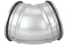 Kurzer Wickelfalz Bogen 45° Ø 200mm