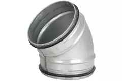 Kurzer Wickelfalz Bogen 45° Ø 200mm