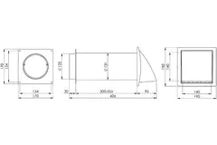 Wanddurchführung für natürliche Belüftung 125 mm - SPK3 125