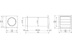 Wanddurchführung für natürliche Belüftung 125 mm - SPK4 125
