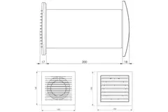 Ventilator Ø128 mm weiß mit Thermostat - SPKT125