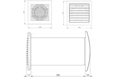 Ventilator Ø103 mm Weiß mit Thermostat - SPKT100