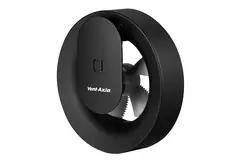 Badezimmerventilator Svara mit Timer, Feuchtigkeits- und Lichtsensor, 100–125 mm (App-gesteuert), SCHWARZ