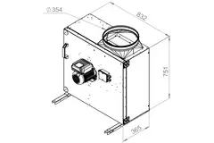 Kastenventilator Motor-Außenluftstrom - MPS 450 EC 30