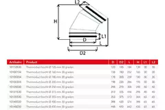 Thermoduct 13mm Bogen 30 Grad isoliert durchmesser 315 mm