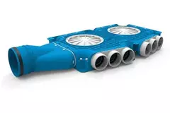 Vent-Axia Uniflexplus zusammengesetzter verrteiler 15 x Ø69mm mit horizontal Tülle Ø125mm