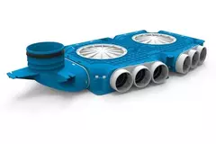 Vent-Axia Uniflexplus zusammengesetzter Verteiler 15 x Ø69mm vertikaler Tülle Ø125mm