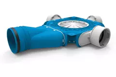 Uniflexplus zusammengesetzter Verteiler 3x Ø90mm mit horizontaler Tülle Ø125mm