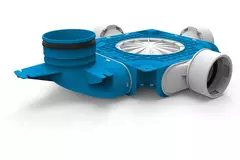 Uniflexplus zusammengesetzter Verteiler 3x Ø90mm mit vertikaler Tülle Ø125mm