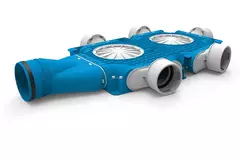 Uniflexplus zusammengesetzter Verteiler 5x Ø90mm mit horizontaler Tülle Ø125mm