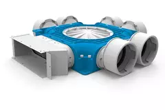 Uniflexplus zusammengesetzter Verteiler 6x Ø90mm für Flachkanal 220x80mm