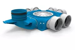 Uniflexplus zusammengesetzter Verteiler 6x Ø90mm mit vertikaler Tülle Ø125mm