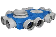 Uniflexplus Subverteilerbox 12x Ø 90 mm mit Tülle  Durchmesser 125
