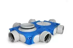 Uniflex Plus Haubtverteilbox 6x Ø 90 mm mit Tülle Ø 125 mm