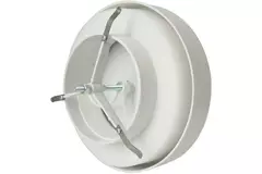 Tellerventil Kunststoff Ø125 mm RAL 9003 mit Klemmfedern - VST125
