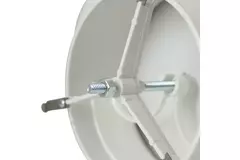 Tellerventil Kunststoff Ø125 mm RAL 9003 mit Klemmfedern - VST125