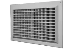 Lüftungsgitter rechteckig mit Grill Grau 250x170mm VR2517P