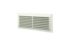 Lüftungsgitter rechteckig mit Grill Weiß 130x300mm VR1330