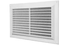 Lüftungsgitter rechteckig mit Grill Weiß 250x170mm VR2517