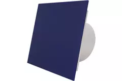 Air Roxy Badlüfter mit Anschlussdurchmesser 100 mm mit Timer und Feuchtigkeitssensor - Front aus blauem Kunststoff
