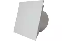 Badlüfter  Ø 100 mm - Front aus glänzend weißem Kunststoff
